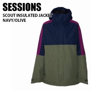 SESSIONS セッションズ ウェア SCOUT INSULATED JACKET 22-23 NAVY/OLIVE メンズ ジャケット スノーボードST