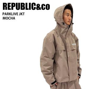 REPUBLIC&CO リパブリック PARKLIVE JACKET Mocha 24-25 ウエア ユニセックス ジャケット スノーボード アパレル ライトウエア 防水ST
