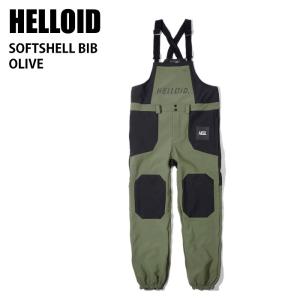 HELLOID ヘルロイド ウェア 22HEL-40 SOFTSHELL BIB PANTS 22-23 OLIVE メンズ パンツ ビブ スノーボード ライトウエアST｜stadiummorispo