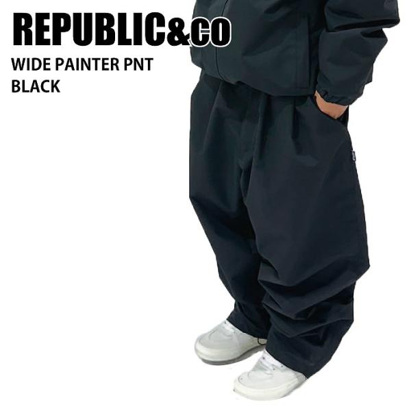 REPUBLIC&amp;CO リパブリック WIDE PAINTER PANTS Black 24-25 ...