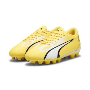 PUMA プーマ ウルトラ プレイ HG + MID JR 10753104 04 イエロー×ホワイト×ブラック サッカー ジュニアスパイクST