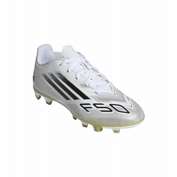 ADIDAS アディダス F50 CLUB FXG J(ホワイト×ブラック×ゴールド) JI0029...