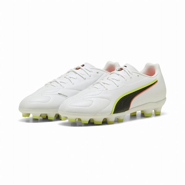 PUMA プーマ KING 20 MATCH HG/AG＋MID JR(ホワイト×ブラック) 108...