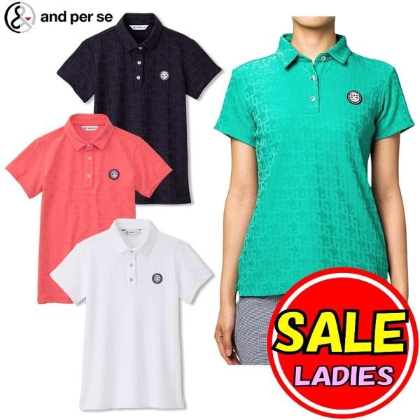 【50％OFF！セール】アンパスィ/and per se(春夏モデル！）半袖ポロシャツ/吸水速乾/Ｕ...