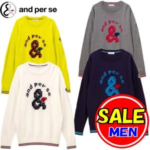 【50％OFF！セール】アンパスィ/and per se(秋冬モデル！） セーター/クルーネックセーター(メンズ)