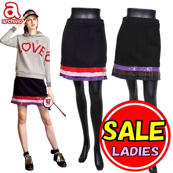 【50％OFF セール】アルチビオ / archivio (秋冬モデル！)異素材切替デザイン　スカー...