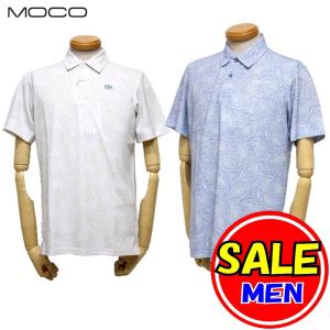 サイズ：48 MOCO モコ 21-2201240 半袖ポロシャツ  レッド系 [240101416646] ゴルフウェア メンズ ストスト MOCO モコ 21-2201240 半袖ポロシャツ レッド系 サイズ：48