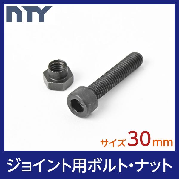 ブラックメタルジョイント用 ボルト・ナット 首下:30mm 10本セット