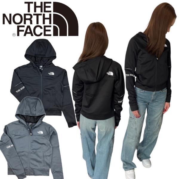 ザ ノースフェイス パーカー スウェット NF0A55HE フード ミディアム丈 フルジップ 裏起毛...