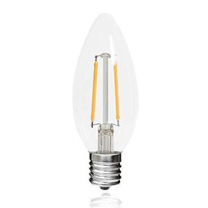 Tengyuan シャンデリア電球 LED クリア電球 25W形相当 E17口金 2W 蝋燭型 フィラメント LED電球 電球色