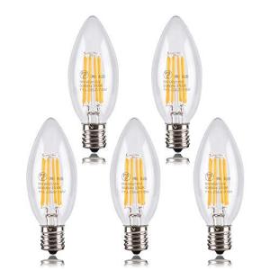 Tengyuan シャンデリア電球 60W形相当 LED電球 60W E17口金 フィラメント LED電球 電球色 6W 2700