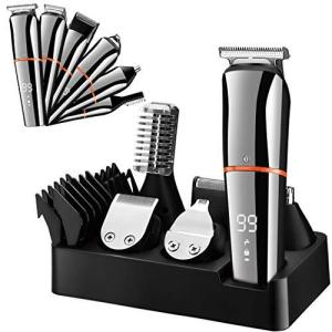 SURKER バリカン 電動バリカン 6in1 散髪 ヘアカッター 電気シェーバー バリカン ヒゲトリマー ラインバリカン 鼻毛カッター ボディシェー