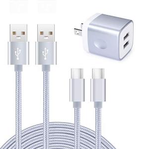 Type-Cケーブル1.8m*1本 USB充電アダプター 0.9m*1本 急速充電器 Viviber