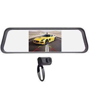 【Yakry-HD】 バックカメラモニターセット 4.3インチ バックモニター 7メートル配線付き 12v対応 ミラー型モニター 取付簡単 IP69防