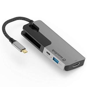 WAVLINK USB C ハブ PD機能 6-in-1 USB C旅行用ミニドッキング 60W電力供給 1x4K＠30Hz HDMI 4xUSB AポートWindows 7 8 10 M
