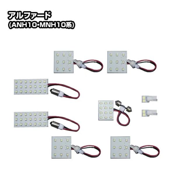 LED ルームランプ トヨタ アルファード ANH10 MNH10系 専用 LED ルームランプ9点...