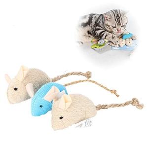 RICISUNG 猫とネズミのおもちゃ 猫び 噛むおもちゃ ペットのおもちゃ シミュレーションぬいぐるみマウス 運動不足を和らげ ストレスを和らげる