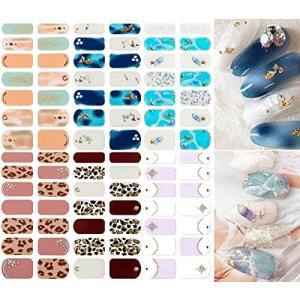 NAILDOKI ネイルシール 手用 6枚 3D立体感 損傷のないジェルネイルシール 貼るだけ 手の爪 可愛い人気 ネイルステッカー 女性おしゃれな