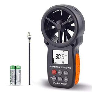 BTMETERデジタル風速計 風量計 風力計 気圧計 BT-100WM圧力計 風速＆温度同時計測 風速風向計 簡易風量/高度/相対湿度/露点/大気測定