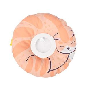 Komii 猫 小型犬 エリザベスカラー ソフトドーナツ型 かわいいアニマル柄 布製防水 軽量 傷口保護 傷舐め防止 引っ掻き防止 柔らかい 皮膚病
