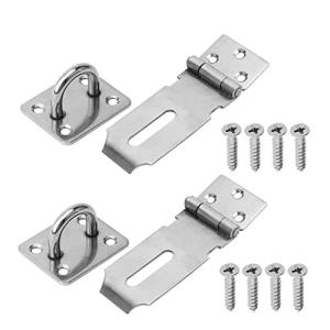 MroMax ドア掛け金ラッチ ドアボルトラッチ スライドラッチ ステンレス製 ドア留め スレンレススチール 南京錠留め金 Stapleパーツ ドア後