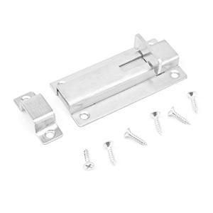 MroMax 安全ラッチ 角ラッチ ドアボルトラッチ スライドバレルボルト ドアボルト 安全ドアロック 丸棒ラッチ ゲート内側ロック ドア留め金具 掛
