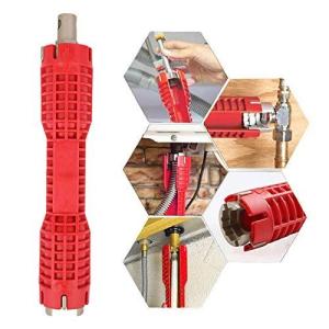 蛇口とシンクインストーラースパナ 配管用 キッチンバスルーム多機能レンチ ダブルヘッドシンクインストーラーツール 高強度合金家庭用