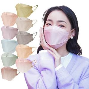 MEDIK メイクアップマスク Aタイプ＆Bタイプミックス 不織布 4層フィルター血色マスク 柳葉型マスク 100枚 10色アソート ハイライト効果