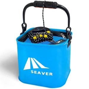 SEAVER 釣り バケツ 水汲み バッカン 折りたたみ プライヤー フィッシュグリップ 選べる セット カラー