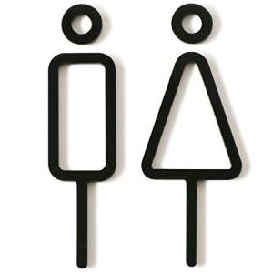 MOHEIM RESTROOM トイレサイン 黒 SIGNS