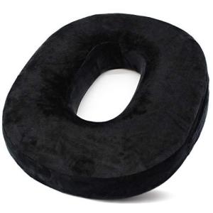 円座クッション ドーナツクッション 産後 痔 高反発 ブラック