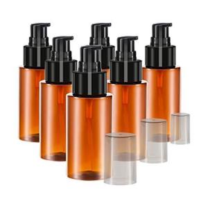 Frcolor 小分け 詰め替えボトル トラベルボトル 空ポンプボトル 精油 乳液 シャンプー用 家庭 出張旅行用品 携帯便利 40ML 6本セット（