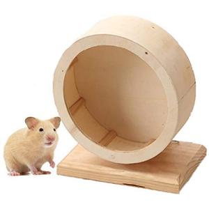 Bonheur ハムスター回し車 サイレント ホイール 木製 静音 天然松木 小動物 サイレントホイール ランニング 運動不足解消 ハムスター おもち