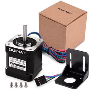 Quimat 3Dプリンター用 ステッピングモータ バイポーラ 2A 59Ncm 48mm本体 4リードW/ 1mケーブル 3Dプリ