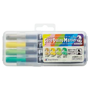 フェイスペイントM 筆 4色セット1 KFF-F/4PSH1 シヤチハタ