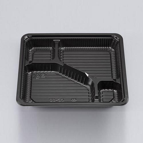 【個人宅不可・店名必須】幕の内 弁当容器 使い捨て 業務用 新CZ-22 BS黒本体 600枚/ケー...