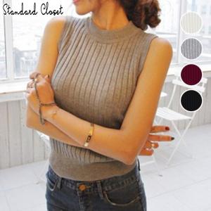 レディース ニット ノースリーブ タンクトップ ノースリ