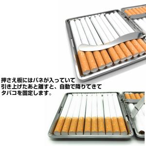 シガレットケース 黒 レザー たばこ入れ タバ...の詳細画像3