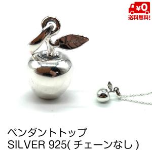 ペンダントトップ のみ シルバー925 りんご アップル 林檎 モチーフ デザイン おしゃれ メンズ レディース ネックレス ペンダント SILVER925 送料無料｜standard-net