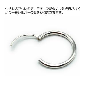 シルバー925 ペア ピアス フープピアス 1...の詳細画像2