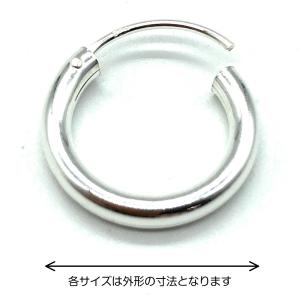 シルバー925 ペア ピアス フープピアス 1...の詳細画像3