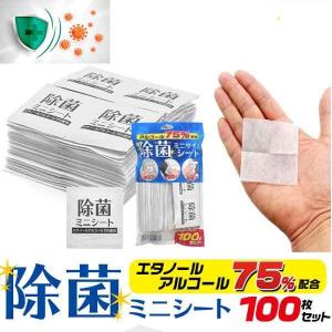 ５個セット　エタノールアルコール75％ 　除菌シート ウェットティッシュ 100枚 個包装 携帯 除菌シート    アルコールパッド 除菌シート ミニサイズ｜standardcolor