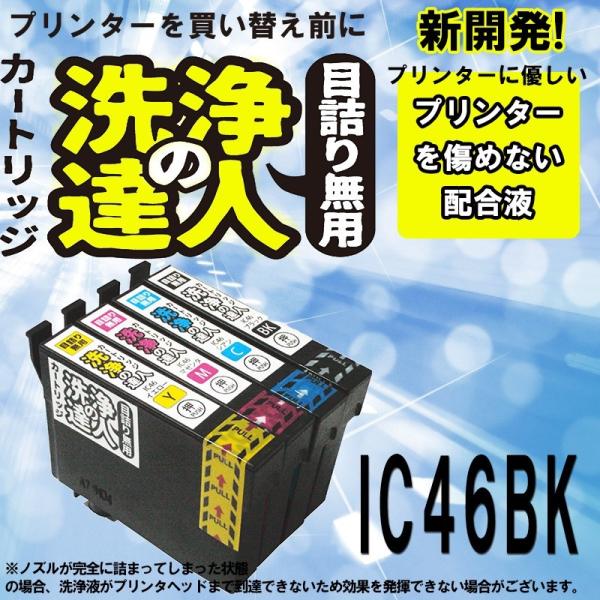 洗浄の達人　エプソン　　ＥＰＳＯＮ　　 IC46 IC4CL46 IC46BK ブッラク専用　洗浄液...