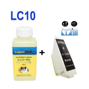 ブラザーsuperInk 洗浄液と互換インク LC10BK ブラック  LC10インクカートリッジ｜standardcolor