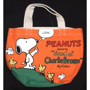 キャンパストートバッグ　スヌーピー柄　B