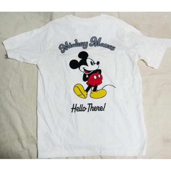 ディズニーミッキーマウス刺繍Tシャツオフ 白