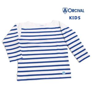 キッズ/ORCIVAL/オーチバル/キッズ ラッセルフレンチセーラーTシャツ/オーシバル/ボーダー/品番：1801【1点までメール便配送可】｜star&bars Yahoo!店