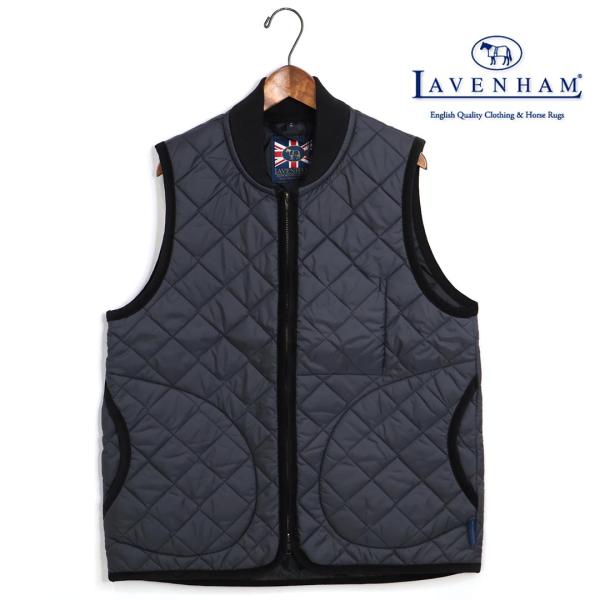 ☆メンズ LAVENHAM ラベンハム ZIP BOMBER GILET MENS ジップボマージレ...