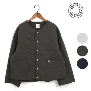 【オーシバル】 フリース ノーカラージャケットブラック ORCIVAL（オーシバル） ジャケット ノーカラージャケット | ボア