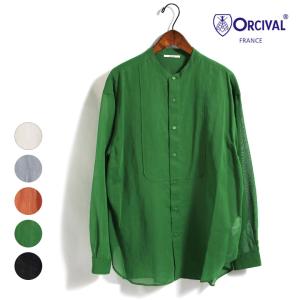 レディース/ORCIVAL/オーシバル/オーチバル/シアーコットン ブザムシャツ/品番：OR-B0147VOM/2023春夏｜